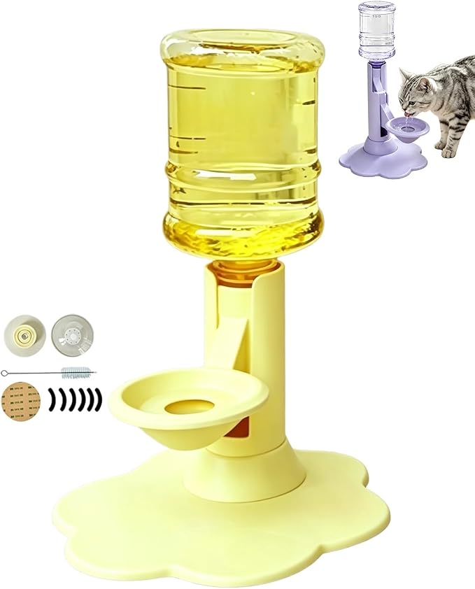 Spill-Proof Gravity Cat Water Fountain No Electricity