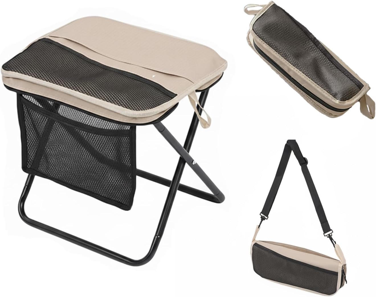 Portable Backpack Stool for Hiking Fishing, 600D Oxford Outdoor Seat