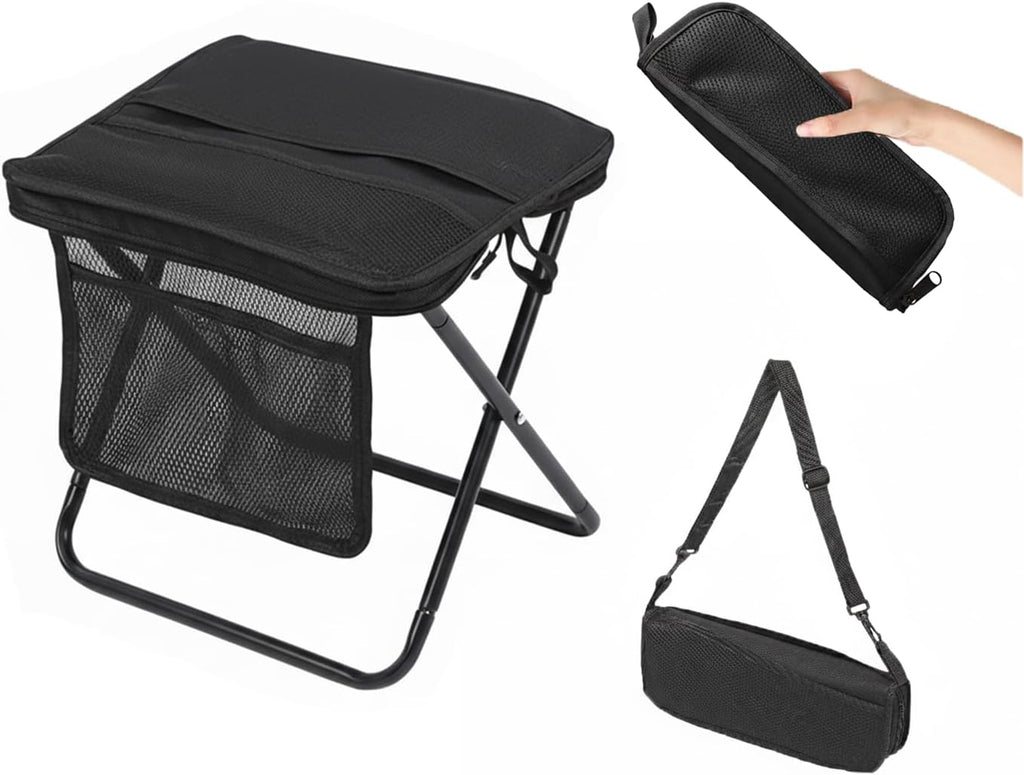 Portable Backpack Stool for Hiking Fishing, 600D Oxford Outdoor Seat