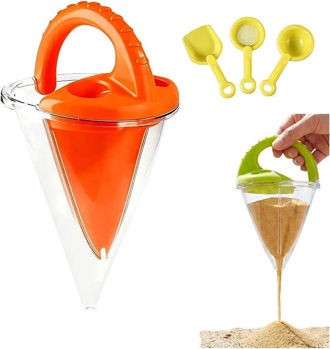 Beach Sand Sifting Funnel, Drippy Sand Castle Maker Toy