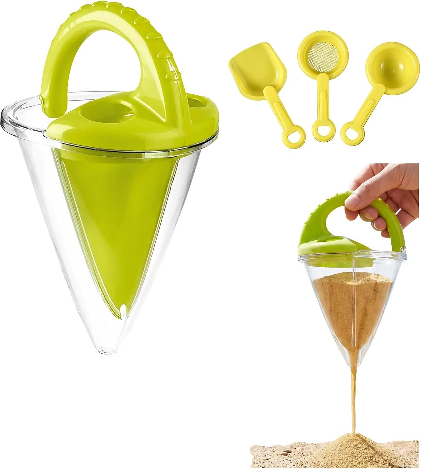 Beach Sand Sifting Funnel, Drippy Sand Castle Maker Toy