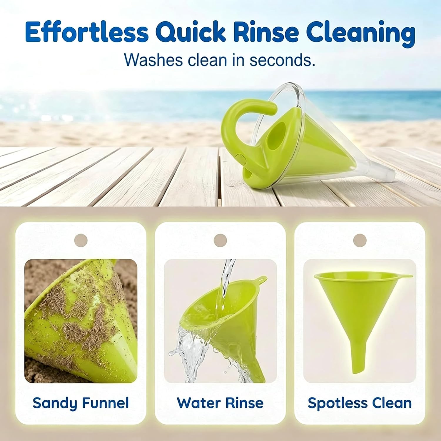 Beach Sand Sifting Funnel, Drippy Sand Castle Maker Toy