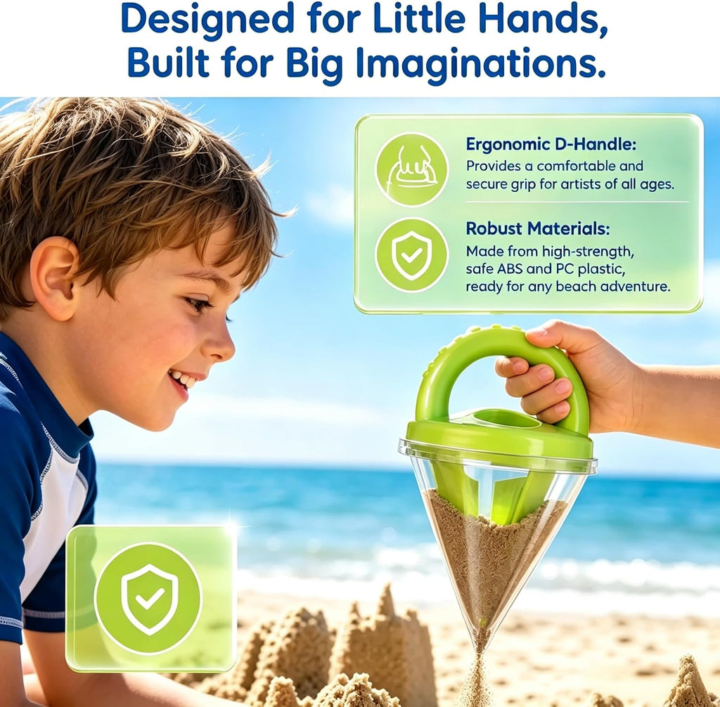 Beach Sand Sifting Funnel, Drippy Sand Castle Maker Toy