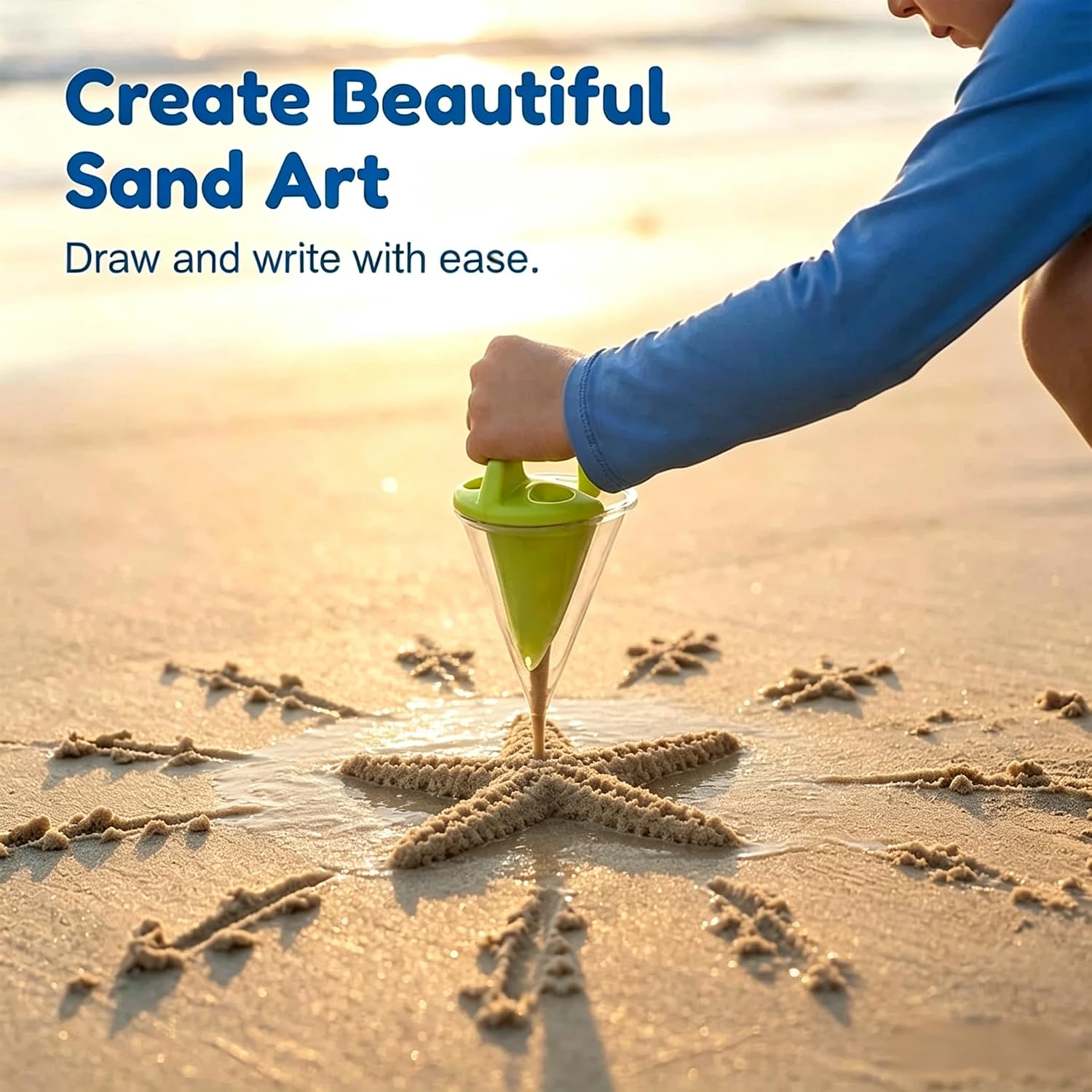 Beach Sand Sifting Funnel, Drippy Sand Castle Maker Toy
