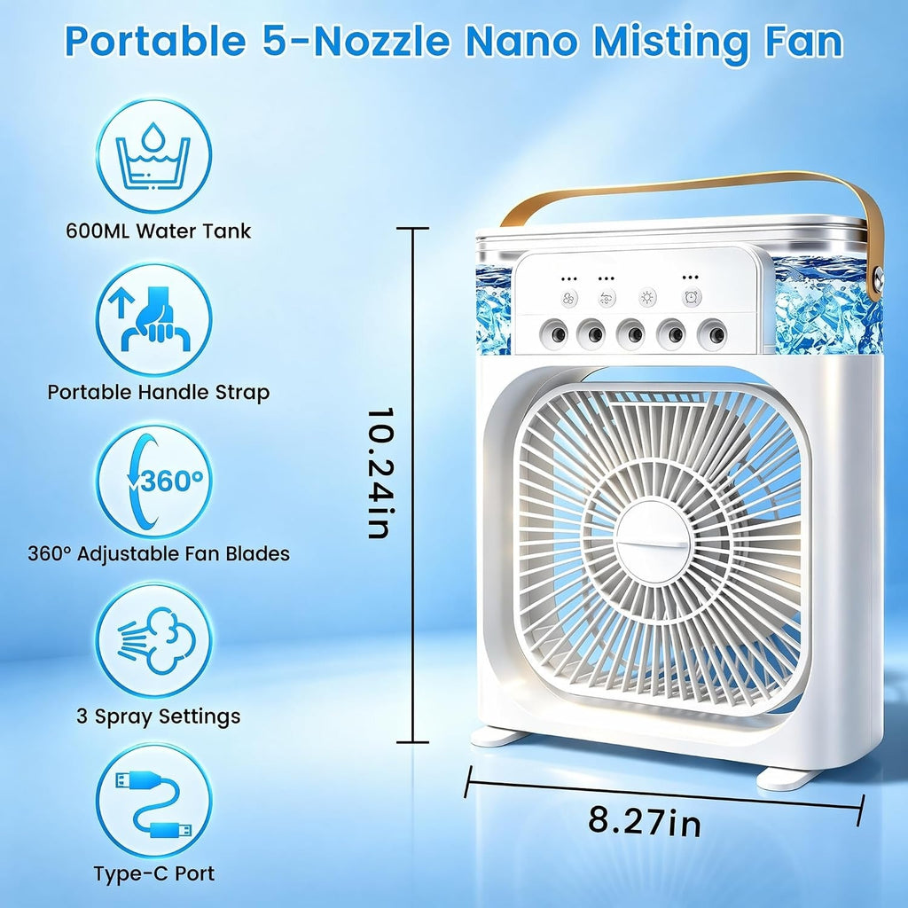 600ML Personal Portable Air Conditioner Fan White
