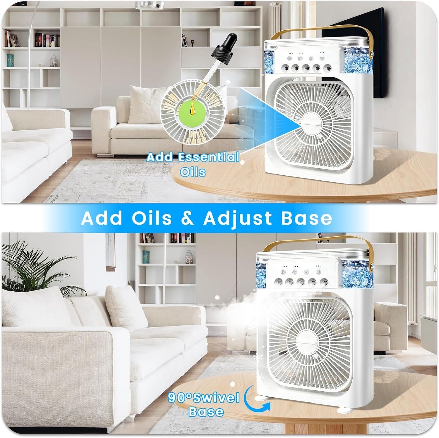 600ML Personal Portable Air Conditioner Fan White